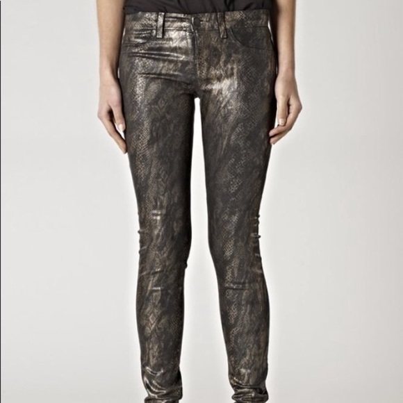 J Brand 901 Golden Snake Print Skinny Jeans 28 - Picture 2 of 11